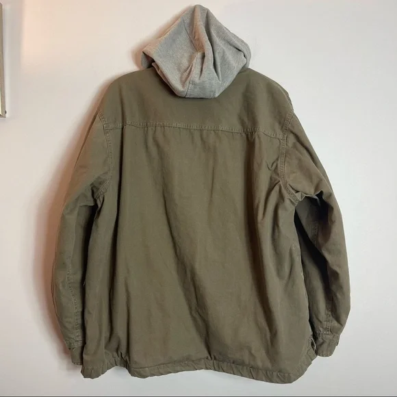 Faded Glory Mens Coat With Hoodie Size XLarge Hunter Green - Picture 8 of 12